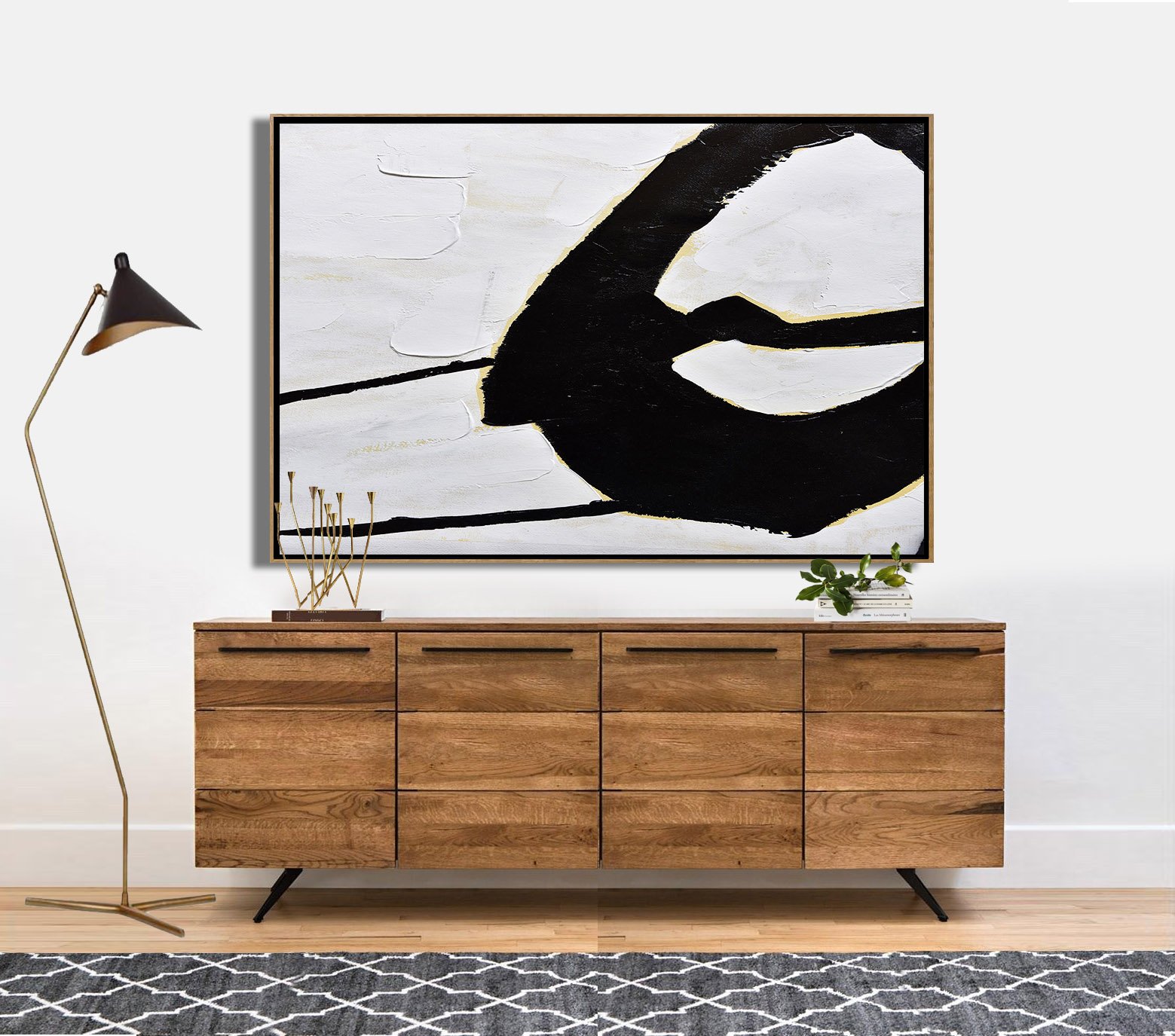 Horizontal Palette Knife Minimalist Art #C30Z - Click Image to Close